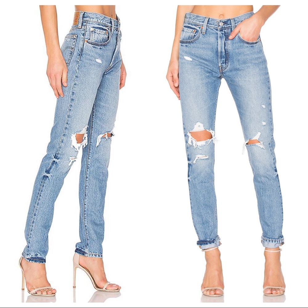 Levi’s 501 skinny old hangout jeans